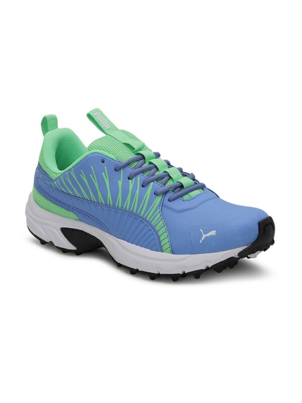 Men Blue & Green Cricket Square Shoes